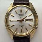 Men's Vintage 1970s AUTOMATIC Watch SEIKO Gold Tone 7009-8129 37mm - Runs