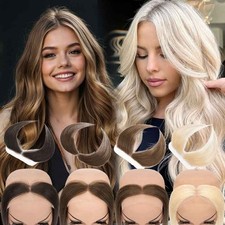Front Hairline Lace Cover-up 100 Remy Human Toupee Hair Patch Topper Hairpiece