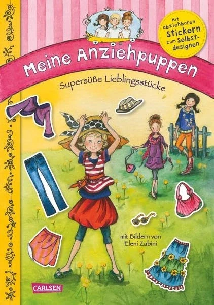 Anziehpuppen von Eleni Zabini Carlsen Stickerbuch Mädchen Mode Ausmalen Deutsch