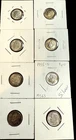 Lot of 8 ($.80 FV) BU and/or Toned Roosevelt Silver Dimes, various dates