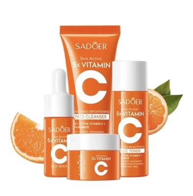 Sadoer Vitamin C 4tlg Set Brightening Korean Skincare Reiseset Geschenkset Unisex