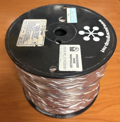 14 AWG Pacer Marine Electric Wire, Tinned Coper, Brown/White Line, 500Ft Roll