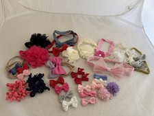 Lot of 34 Baby Toddler Girls Hair Accessories Headbands Bows Barrettes