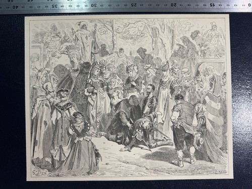 Set Of 10 Antique Gustave Dore 19th Century Engravings / Woodcuts / Prints - Picture 2 of 22