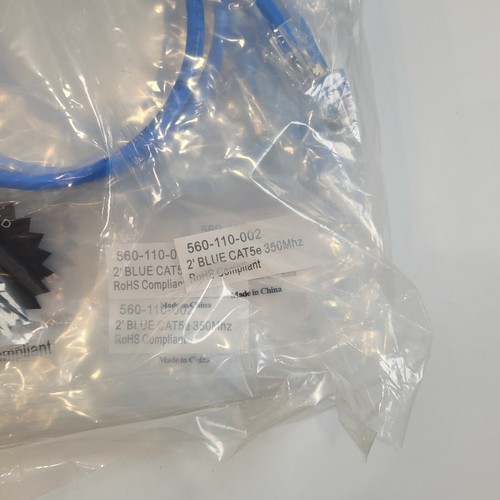 SET OF 10 CAT 5e Patch Cable 560-110-003 2' BLUE CAT5e 350Mhz RoHS COMPLIANT - Picture 3 of 3