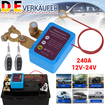 12V 240A Doppelte Fernbedienung Automatisch Auto Batterie Trennschalter Schalter