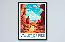 Valley Of Fire State Park Travel Print Wall Art Valley Of Fire Wall Hanging Home