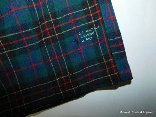 Camisa Pendleton de lana para hombre verde a cuadros con botones frontales talla M (desgarro) - Imagen 10 de 10