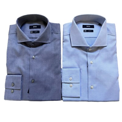 NWT Hugo Boss Mens Jason Slim Fit All Cotton Stretch Non Iron Travel Dress Shirt | eBay NWT Hugo Boss Mens Jason Slim Fit All Cotton Stretch Non Iron Travel Dress Shirt | eBay