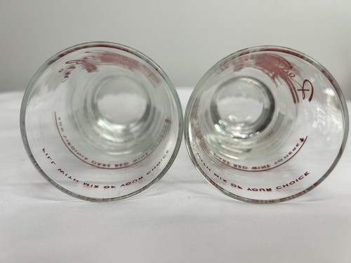 2 SELTENES EUC VINTAGE "RED ROBIN" COCKTAIL REZEPTGLAS, VIRGINIA DARE ROTWEIN - Bild 8 von 8