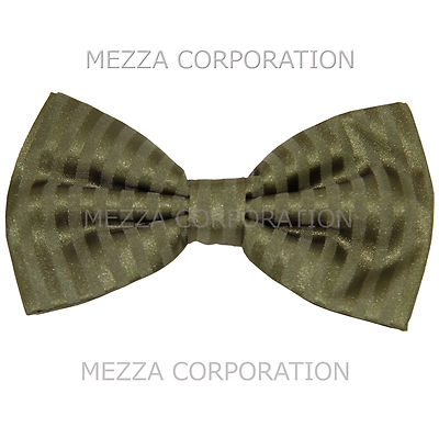 New formal men's polyester pre tied Bow tie wedding party stripes