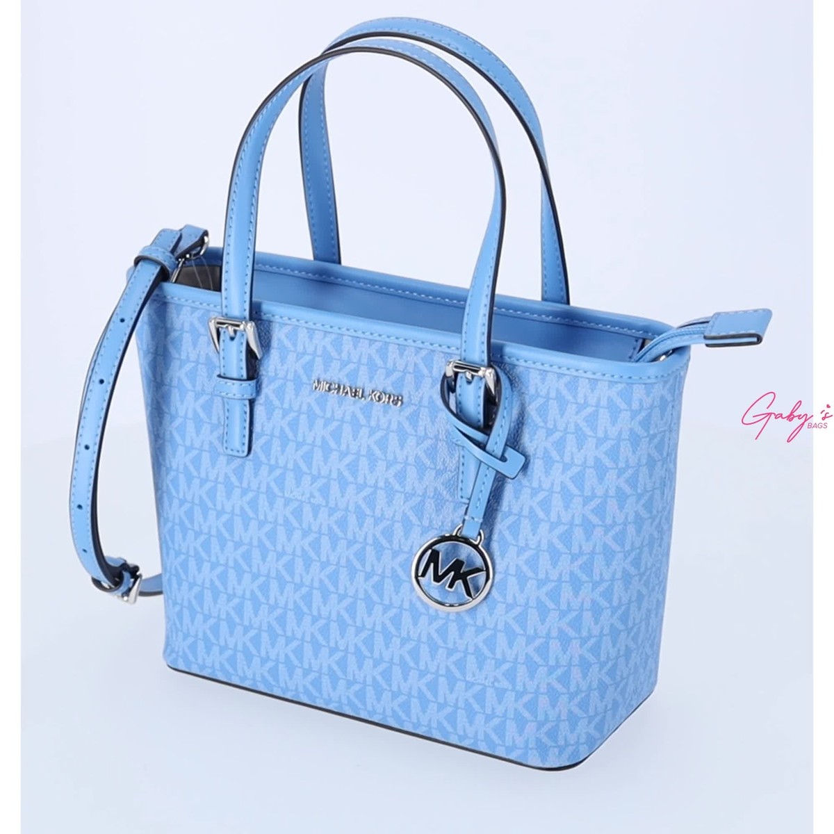 Michael Kors ショルダーバック スカイブルー Michael Kors Jet Set XS Carryall Tote Crossbody South