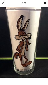 wile e coyote pepsi glass