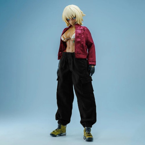 1/12 Scale Female Leather Jacket Coat Clothes Pants Set For 6'' Action Figure - Picture 6 of 13