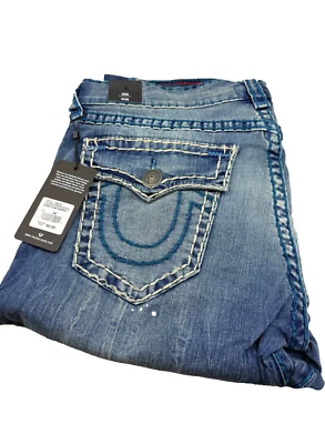TRUE RELIGION Jeans GENO FLAP SUPER T Herren Blau Gr.38 NEU mit ETIKETT - Bild 1 von 4