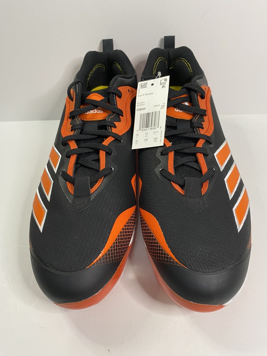 NEW! Adidas Cleats Mens Size 16 Baseball Iron Skin Orange Black‎ - FV9349 Metal NEW! Adidas Cleats Mens Size 16 Baseball Iron Skin Orange  main image 3