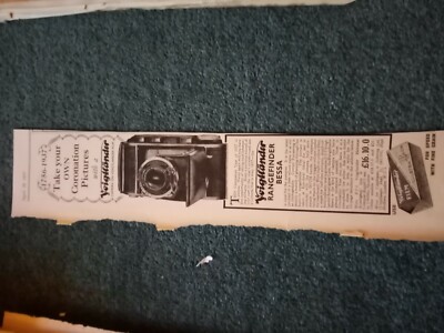 Gdn5 Ephemera 1937 Werbung Voigtländer Kamera 