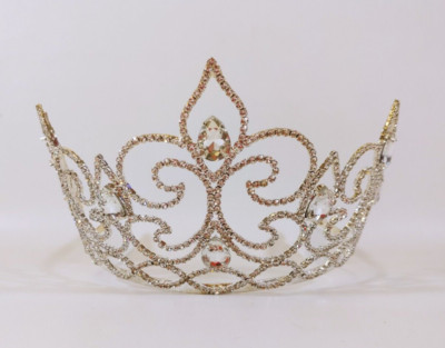Austrian Crystal Rhinestone Tiara Crown Diadem Hair Combs Veil Queen Princess 1