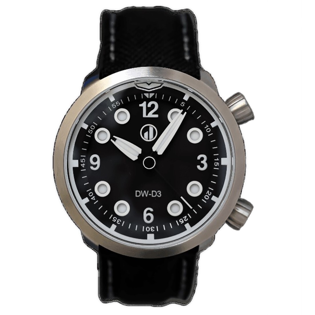 Montre Homme DUZU DW-D3 OCEANIA - Automatique - Saphir - Étanche 300m - Cadran Noir & Cuir
