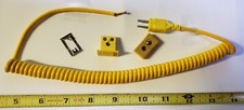K-Type Thermocouple Coiled Wire Kit KALESTEAD Panel Mount Connector & Extension