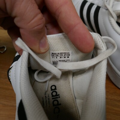 Adidas Superstar Sneaker Womens 7.5 White Black Leather Originals C77153 |  eBay