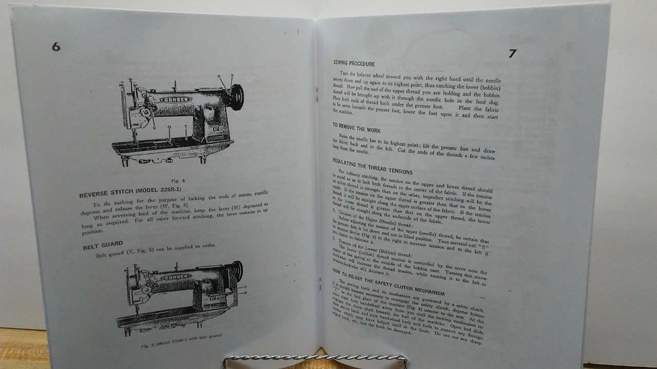 Consew 224, 225 &226 Sewing Machine Operator & Parts Manual - Image 3 of 3