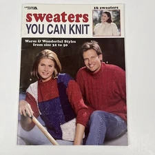 Sweaters You Can Knit Booklet Instructions Patterns 16 Designs 3151 Leisure Arts