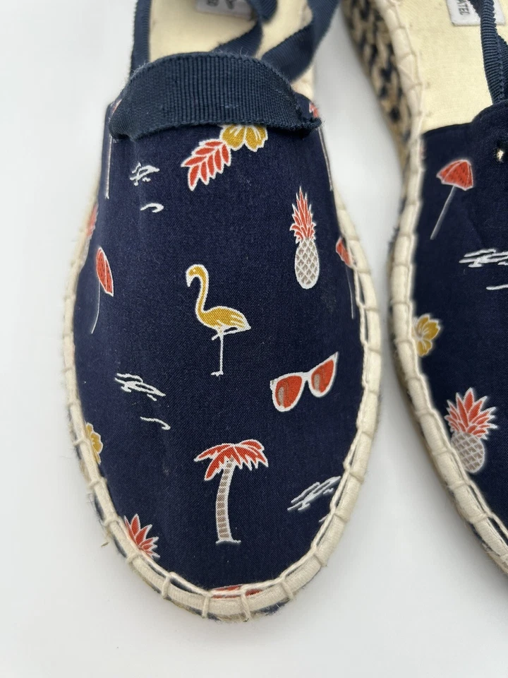 Laura Marana Not Rated Espadrilles, Blue Beach Scene, Straps Size 8.5* - Image 4 of 4