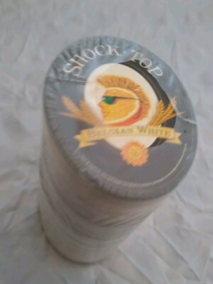 125 Count Shock Top Coasters Belgian White Tailgate Beer Sleeve Mats Bar Brewery