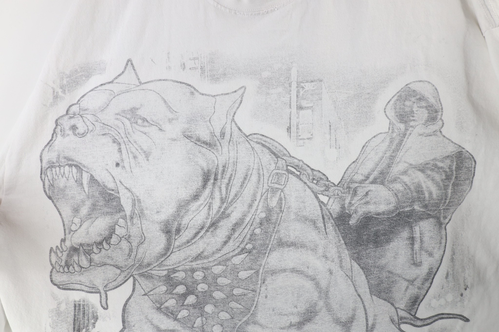 Vtg Streetwear Mens 3XLT Distressed Hip Hop Unleash the Beast Pit Bull T-Shirt