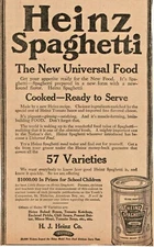 ANTIQUE - HEINZ SPAGHETTI  -  TRIBUNE - REPUBLICAN - 1913 NEWSPAPER AD