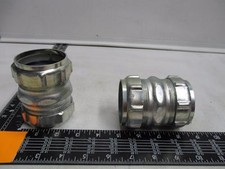 1" x 1-3/4" Steel Compression Coupling Electrical Conduit Fitting Lot of 3