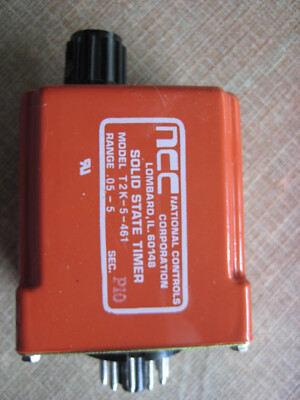 NCC T2K-5-461 Solid State Timer ,11 PIN, 120 VAC, 0.1-5 SECOND Time Delay Relay