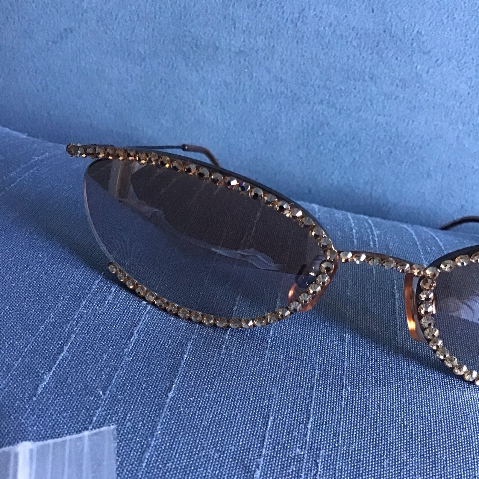 Jimmy Crystal Ladies Bronze Coloured Sunglasses With Swarovski Crystals eBay