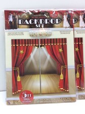 2 - Party Photo Booth Accessory Pack, At the Movies Backdrop