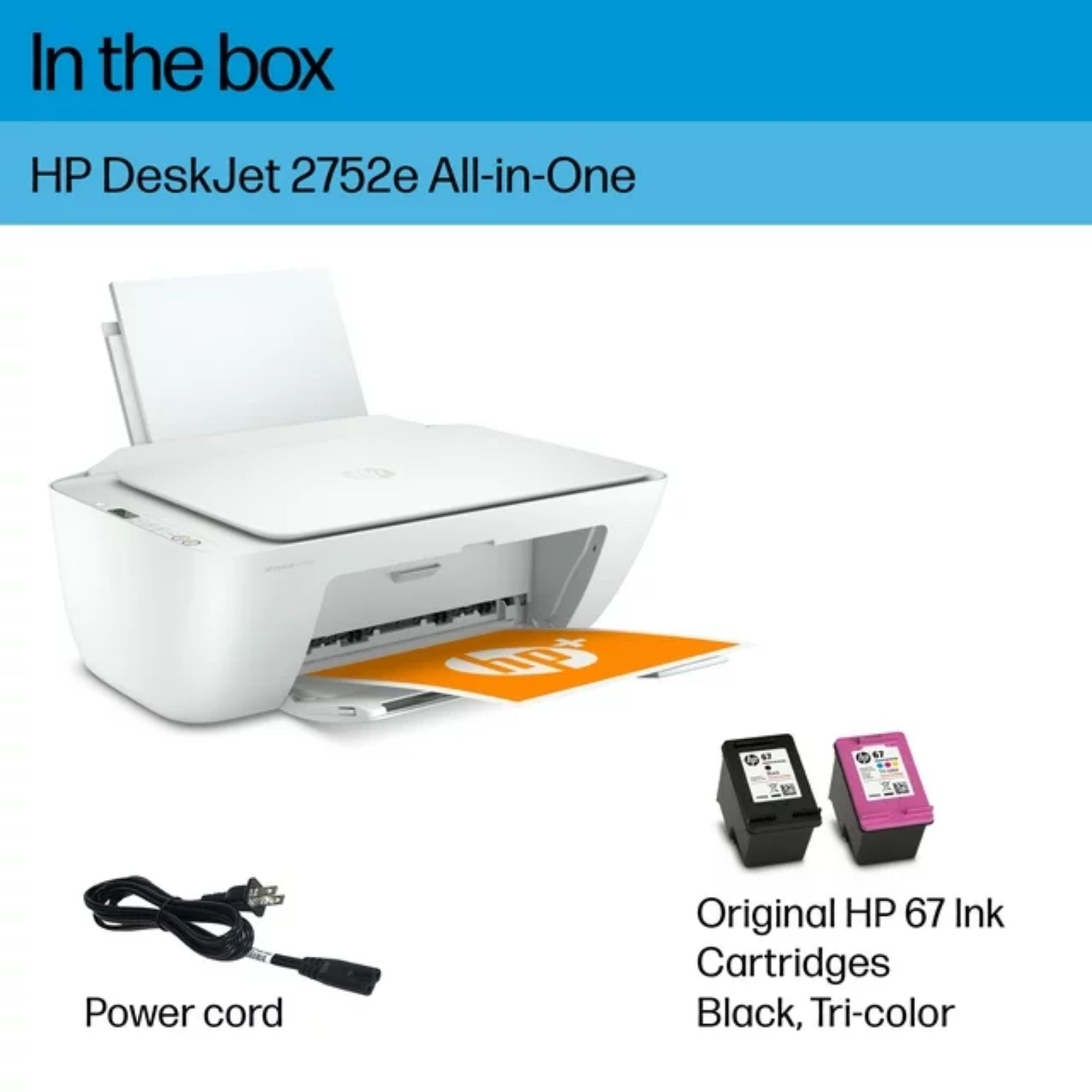 HP DeskJet 2752e AllinOne Wireless Color Inkjet Printer with 3 Months