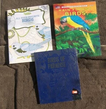 3 Coloring Book BIRDS of Paradise Amazon Rain Forest Leisure Arts
