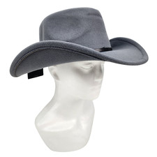 New Mossimo Gray Belted Western Hat Wide Brim Summer Cowboy Cowgirl Adjustable