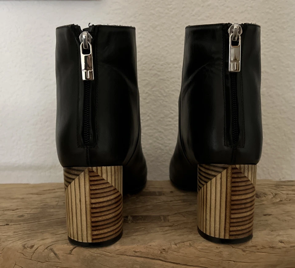 Taryn Rose Collection Made In Italy Black Leather Boots - Image 4 of 4