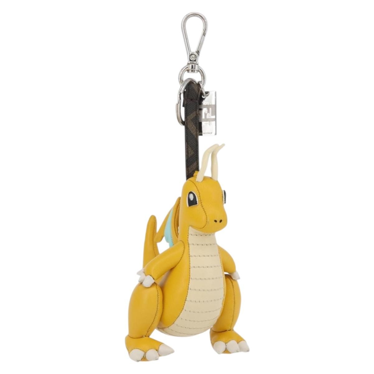 FENDI FENDI x FRGMT x POKÉMON Pokémon Charm Leather Yellow Auth