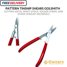 HEAVY DUTY METAL TIN SNIPS PATTERN SHEARS JEWELERS GOLDSMITHS CUTTING SCISSORS