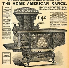 1969 ACME American Range Stoves 1901 Repro Advertisement Sears Appliances DWU16E