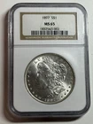 1897 P Morgan Silver Dollar NGC MS65 Great Luster Better Date