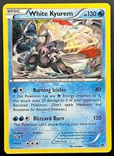 White Kyurem XY Fates Collide Rare HOLO Pokemon Card 21/124
