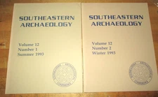 1993 Southeastern Archaeology 2-Issue Set