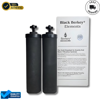 2-PK Berkey Authentic Black BB9-2 Water replacement Filters, Berkey Water System
