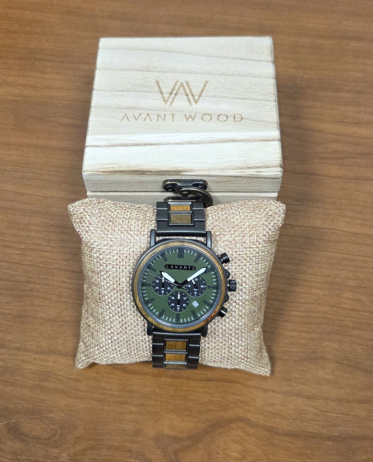 Brand New AvantWood Explorer S Military Black 44mm Men’s Watch – Boxed