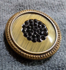 Vintage Antique Victorian Metal & Celluloid Button FANCY DESIGN — photo 2