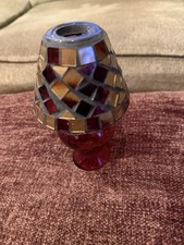 Glass Tea light Candle Holder With Mosaic Shade7  