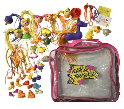 Betty Spaghetti Dolls Vintage 1990s  Accessories Lot With Case And Pony